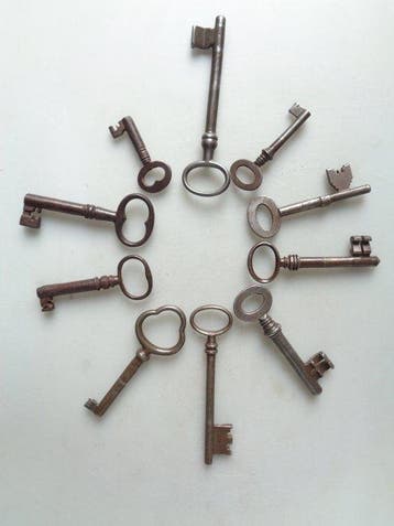 Sleutel (10) Antiek - 1820 - 1900, Antiek en Kunst