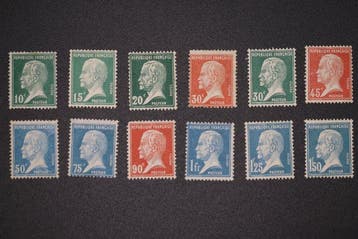 France - FRANCE Série Pasteur et N°156 — Croix-Rouge 1918, Gestempeld