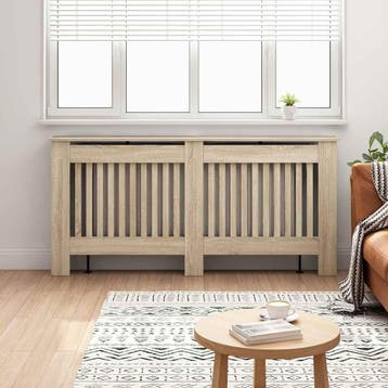 vidaXL Radiatorombouw 172x19x81 cm bewerkt hout, Verzenden, Nieuw
