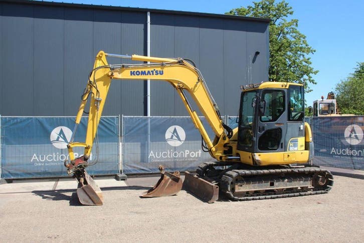 Veiling: Rupsgraafmachine Komatsu PC80MR Diesel 2009, Zakelijke goederen, Machines en Bouw | Kranen en Graafmachines, Ophalen