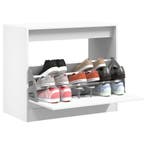 vidaXL Schoenenkast 80x42x69 cm bewerkt hout wit, Verzenden