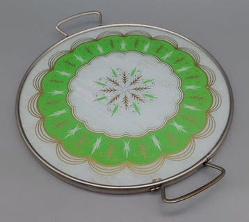 Plateau - Verre - plateau Art déco