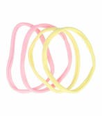 Haarband Sport 1cm - Endless Elastiek - Nylon - Roze Geel -