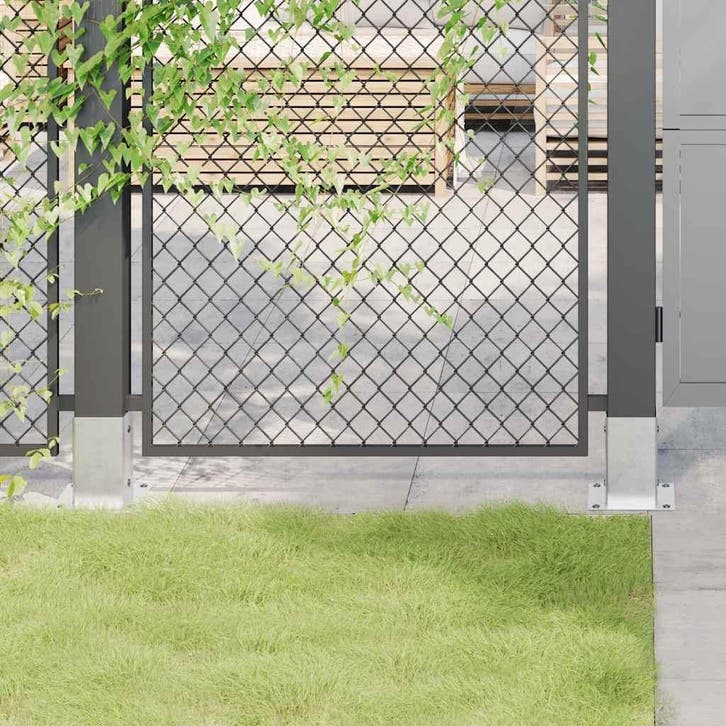 vidaXL Spokkels vierkant 4 st gegalvaniseerd staal, Jardin & Terrasse, Poteaux, Poutres & Planches, Envoi