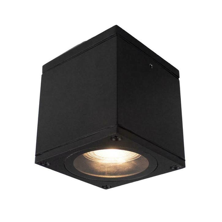 Opbouw outdoor - Plafondspot GU10 | vierkant | Zwart | IP44, Huis en Inrichting, Lampen | Spots, Plafondspot of Wandspot, Nieuw