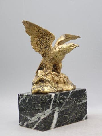 Figure - Sculpture of an eagle - Napoleon III - Bronze doré