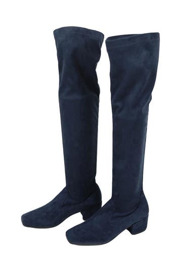 Manfield Laarzen in maat 38 Blauw, Kleding | Dames, Schoenen, Hoge laarzen, Zo goed als nieuw, Manfield, Verzenden