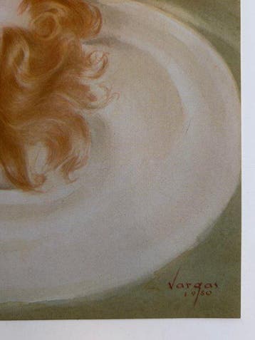 Alberto Vargas - Affiche / Lithographie Vintage Pin-Up, Antiek en Kunst