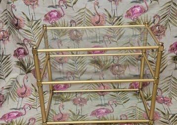 Tafel - Kristal, Verguld messing