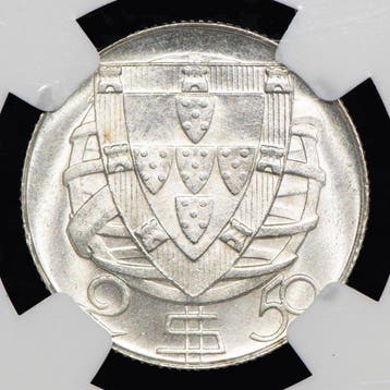 Portugal. Republic. 2½ Escudos 1937 - NGC - MS 65 - Muito