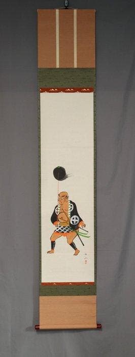 Otsu-e schilderijen Yari-mochi-yakko - Met handtekening, Antiek en Kunst, Antiek | Overige Antiek