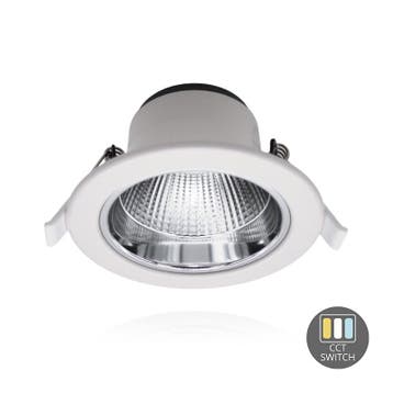 LED Downlight - Sia - CCT switch - Ø90 - 10w - Wit, Huis en Inrichting, Verzenden, Nieuw