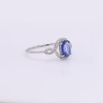 Zonder minimumprijs - Ring Platina - 1.21ct. tw. Saffier -, Nieuw