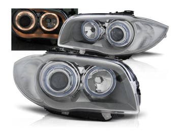 Angel Eyes koplampen Chrome geschikt voor BMW 1 serie, Auto-onderdelen, Verzenden, Nieuw, BMW