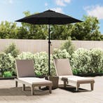 vidaXL Parasol 200x224 cm aluminium zwart, Verzenden, Nieuw
