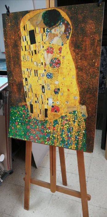 Gustav Klimt (after) - El Beso - (The Kiss)