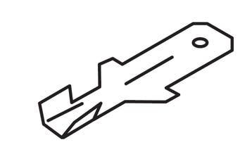 Platte stekker 6,3, 4,0 - 6,0mm², Doe-het-zelf en Bouw, Ophalen of Verzenden, Nieuw