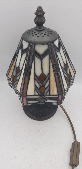 Lamp - Tafellamp - Glas-in-Lood, Metaal - Tiffany-stijl Lamp