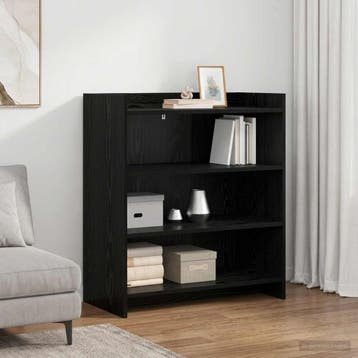 vidaXL Dressoir Zwart eiken 75 x 36 x 80 cm Bewerkt hout, Verzenden, Nieuw