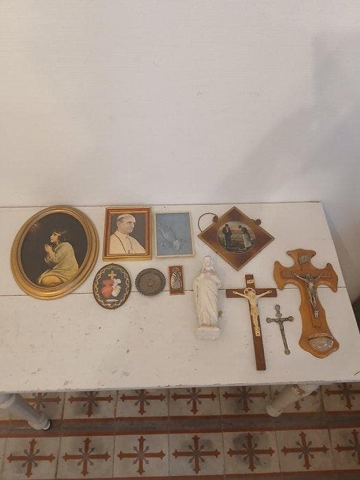 Verzameling van 11 religieuze voorwerpen (11) - Diversen -, Antiquités & Art, Antiquités | Livres & Manuscrits
