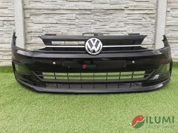 Voorbumper VW Polo 2G 4XPDC Compleet LED Hockeystick Grill O, Verzenden, Gebruikt