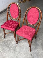 Chaise - Bois, Textile - Ensemble de quatre chaises de style, Antiquités & Art