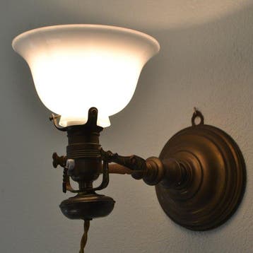 Lampe murale - Verre, Laiton
