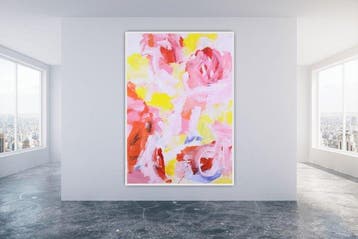 PIXA - Floral Rhythm #13 – Pink & Yellow Variation