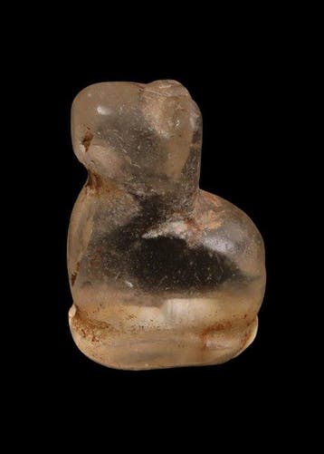 Asiático occidental Cristal de roche Perle amulette