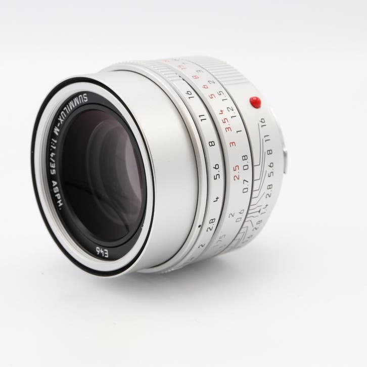 Leica 11727 Summilux-M 35mm F/1.4 ASPH. argent | Occasion, Audio, Tv en Foto, Foto | Lenzen en Objectieven, Ophalen of Verzenden
