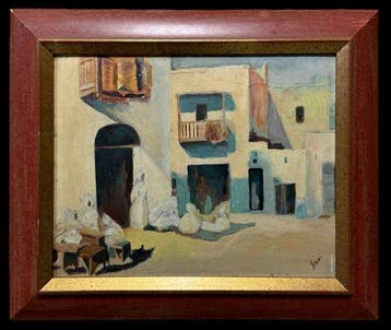 École Orientaliste (c. 1950) - Une Ruelle à Tanger