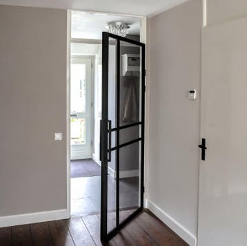 OUTLET: Stalen inzetdeur Zwart 6 Vlaks 2180x877mm Helder Gla, Overige typen
