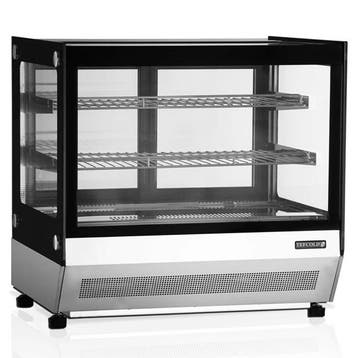 Koelvitrine | SERIE LCT | 120L | RVS/Zwart | +2°C/+8°C |, Verzenden