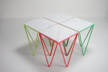 DFlab Studio - Centre de table (4) - Avior Fluo set - Marbre