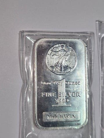 3 Troy Ounce - Zilver .999 - various refineries, Postzegels en Munten