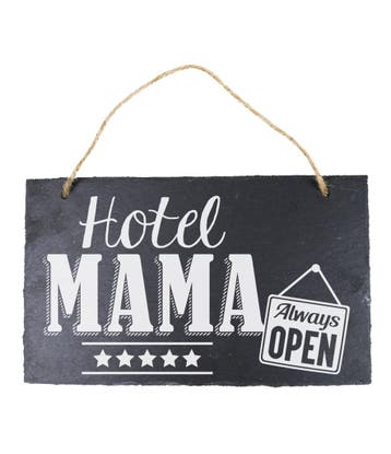 Leisteen Bordje Hotel Mama 25cm, Verzenden