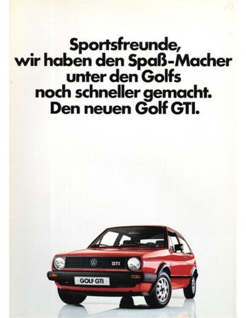 1983 VOLKSWAGEN GOLF GTI BROCHURE DUITS, Ophalen of Verzenden, Nieuw