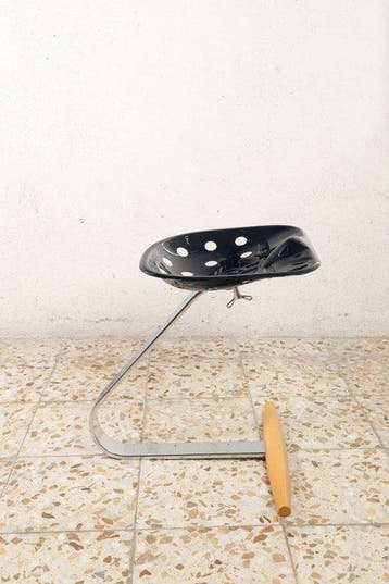 Zanotta - Achille Castiglioni - Kruk - Mezzadro - Zwart -
