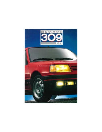 1987 PEUGEOT 309 GTI BROCHURE NEDERLANDS, Ophalen of Verzenden, Nieuw