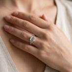 Bague - 18 carats Or blanc - 2.03ct. tw. Diamant (Naturelle)