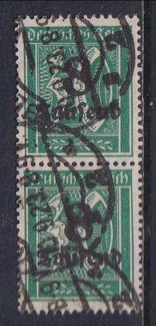 Duitse Rijk 1923 - Plaatfouten op insteekkaart - Michel:, Gestempeld