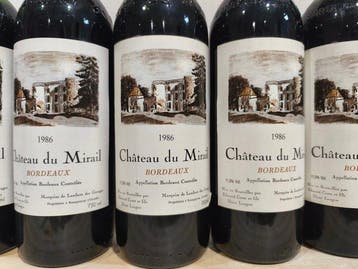 1986 Château du Mirail - Bordeaux - 6 Flessen (0.75 liter), Verzamelen, Wijnen, Nieuw