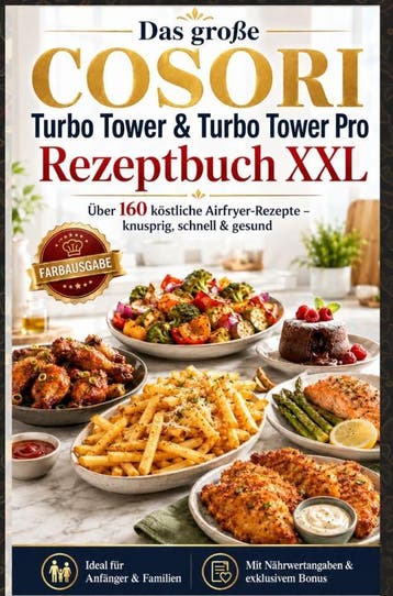 Das Große Cosori Turbo Tower & Turbo Tower Pro Rezeptbuch Xx, Verzenden, Nieuw, Maja AirfryerLecker