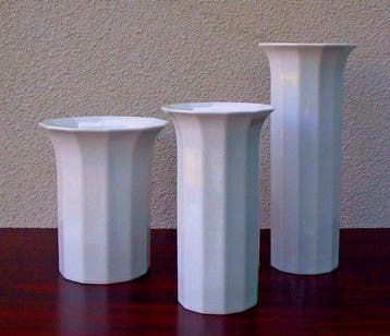 Rosenthal - Tapio Wirkkala - Vaas (3) - Polygon - Porselein