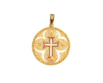 Hanger - 19.2 kt. Geel goud - 4,0x3,0cm