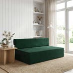 vidaXL Vouwbare Sofa Bed Donkergroen 152 x 86,5 x 60 cm Stof, Verzenden