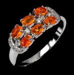 Zonder minimumprijs - Ring Witgoud verguld over 925 zilver -