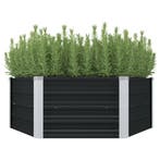 vidaXL Plantenbak verhoogd 129x129x45cm gegalvaniseerd staal, Tuin en Terras, Verzenden, Nieuw