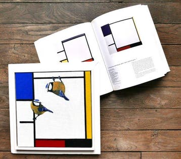 Jos Verheugen - Free after Mondrian, with Blue Tits (M1133)