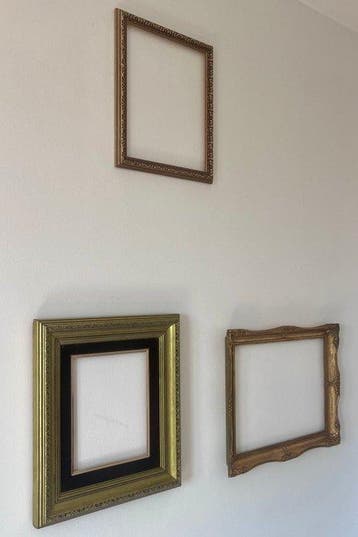 Cadre (3) - Noyer - Lot, 3 cadres en bois